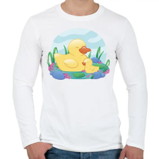 PRINTFASHION Kacsák - Férfi hosszú ujjú póló - Fehér férfi póló