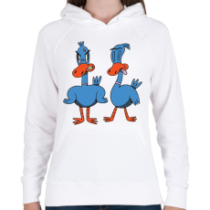 PRINTFASHION Kacsák - Női kapucnis pulóver - Fehér