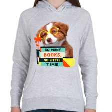 PRINTFASHION Kacsavadász retriever kutya könyvekkel - Női kapucnis pulóver - Sport szürke női pulóver, kardigán