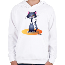 PRINTFASHION Kacsintcic - Gyerek kapucnis pulóver - Fehér