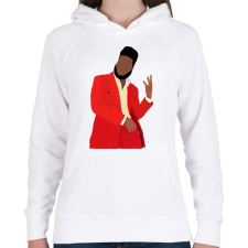 PRINTFASHION Kahid - Női kapucnis pulóver - Fehér női pulóver, kardigán