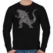 PRINTFASHION Kaiju - Férfi pulóver - Fekete férfi pulóver, kardigán