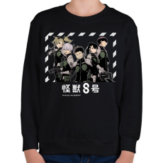PRINTFASHION Kaiju no.8 - Gyerek pulóver - Fekete