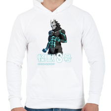 PRINTFASHION Kaiju No. 8 - Hibino Kafka - Férfi kapucnis pulóver - Fehér férfi pulóver, kardigán