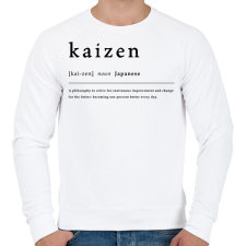 PRINTFASHION Kaizen - Férfi pulóver - Fehér férfi pulóver, kardigán
