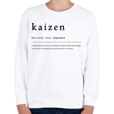PRINTFASHION Kaizen - Gyerek pulóver - Fehér