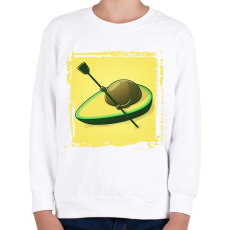 PRINTFASHION Kajakos avokádó - Gyerek pulóver - Fehér