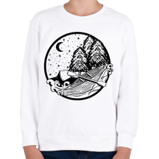 PRINTFASHION Kajakozás az erdőben - Gyerek pulóver - Fehér
