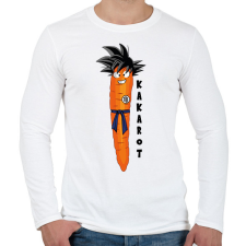 PRINTFASHION Kakarot - Férfi hosszú ujjú póló - Fehér férfi póló