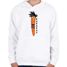 PRINTFASHION Kakarot - Gyerek kapucnis pulóver - Fehér