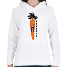 PRINTFASHION Kakarot - Női kapucnis pulóver - Fehér