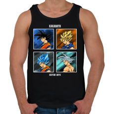 PRINTFASHION Kakaroto - Férfi atléta - Fekete