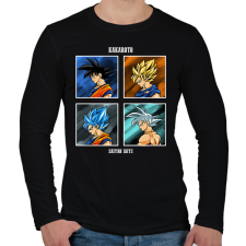 PRINTFASHION Kakaroto - Férfi hosszú ujjú póló - Fekete férfi póló