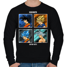 PRINTFASHION Kakaroto - Férfi pulóver - Fekete férfi pulóver, kardigán