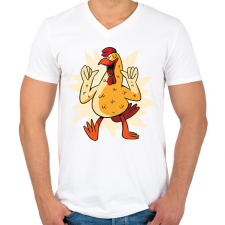 PRINTFASHION Kakas - Férfi V-nyakú póló - Fehér férfi póló