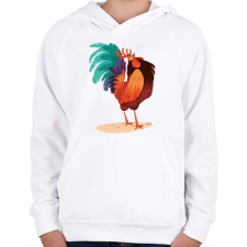 PRINTFASHION Kakas - Gyerek kapucnis pulóver - Fehér gyerek pulóver, kardigán