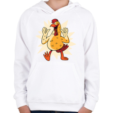 PRINTFASHION Kakas - Gyerek kapucnis pulóver - Fehér