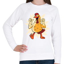 PRINTFASHION Kakas - Női pulóver - Fehér női pulóver, kardigán