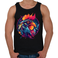 PRINTFASHION Kakasfej - Férfi atléta - Fekete atléta, trikó