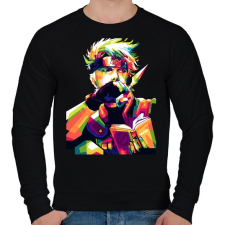 PRINTFASHION Kakashi - Férfi pulóver - Fekete férfi pulóver, kardigán