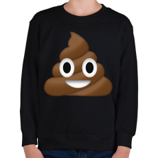PRINTFASHION kaki emoji - Gyerek pulóver - Fekete