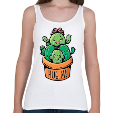 PRINTFASHION Kaktusz család - Női atléta - Fehér női trikó