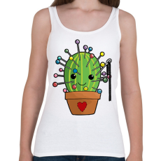 PRINTFASHION Kaktusz gombostűkkel - Női atléta - Fehér