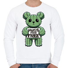 PRINTFASHION Kaktusz medve - Férfi pulóver - Fehér