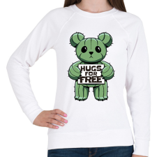 PRINTFASHION Kaktusz medve - Női pulóver - Fehér női pulóver, kardigán