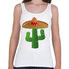 PRINTFASHION Kaktusz-sombrero - Női atléta - Fehér