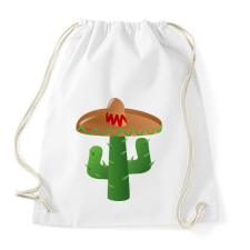 PRINTFASHION Kaktusz-sombrero - Sportzsák, Tornazsák - Fehér tornazsák