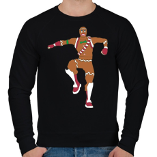 PRINTFASHION Kalácsember Skin - Férfi pulóver - Fekete