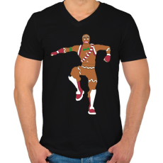 PRINTFASHION Kalácsember Skin - Férfi V-nyakú póló - Fekete