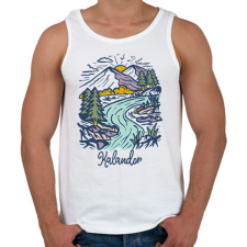 PRINTFASHION Kalandor - Férfi atléta - Fehér atléta, trikó