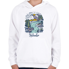 PRINTFASHION Kalandor - Gyerek kapucnis pulóver - Fehér