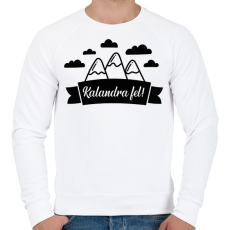 PRINTFASHION Kalandra fel! - Férfi pulóver - Fehér