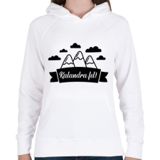 PRINTFASHION Kalandra fel! - Női kapucnis pulóver - Fehér női pulóver, kardigán