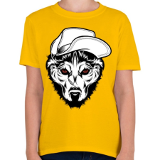 PRINTFASHION Kalapos farkas - Gyerek póló - Sárga gyerek póló