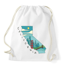 PRINTFASHION Kalifornia - Sportzsák, Tornazsák - Fehér tornazsák