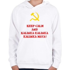 PRINTFASHION Kalinka - Gyerek kapucnis pulóver - Fehér gyerek pulóver, kardigán