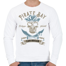 PRINTFASHION Kalóz 01 - Férfi pulóver - Fehér férfi pulóver, kardigán