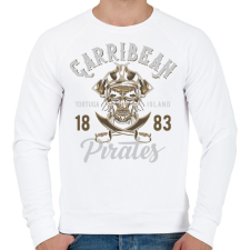 PRINTFASHION Kalóz 02 - Férfi pulóver - Fehér férfi pulóver, kardigán