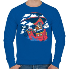 PRINTFASHION Kalóz - Férfi pulóver - Királykék férfi pulóver, kardigán