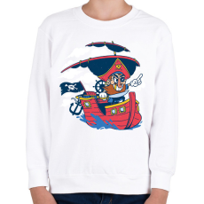 PRINTFASHION Kalóz - Gyerek pulóver - Fehér