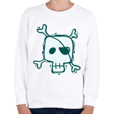 PRINTFASHION Kalóz halálfej - Gyerek pulóver - Fehér gyerek pulóver, kardigán