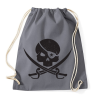 PRINTFASHION Kalóz koponya - Sportzsák, Tornazsák - Grafitszürke