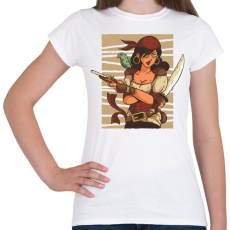 PRINTFASHION Kalóz nő - Női póló - Fehér