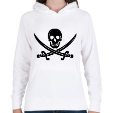 PRINTFASHION Kalóz - Női kapucnis pulóver - Fehér női pulóver, kardigán