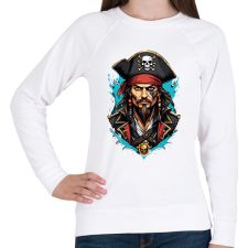 PRINTFASHION Kalóz - Női pulóver - Fehér női pulóver, kardigán