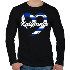 PRINTFASHION Kalymnos - Férfi hosszú ujjú póló - Fekete férfi póló